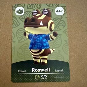 Nintendo Roswell #447 Animal Crossing Series 5 amiibo Card